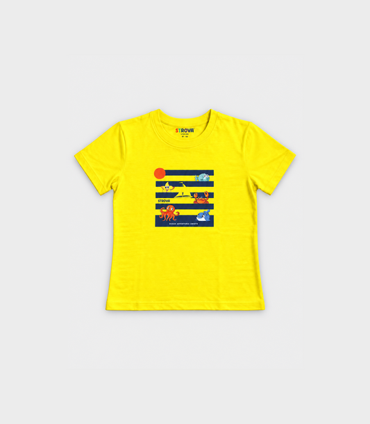 Strova Bright Yellow Graphic T-Shirt