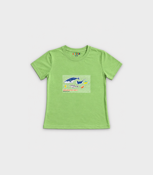 Leaf Green Graphic T-shirt