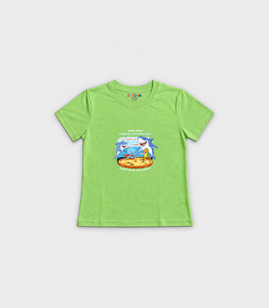 Leaf Green Graphic T-Shirt
