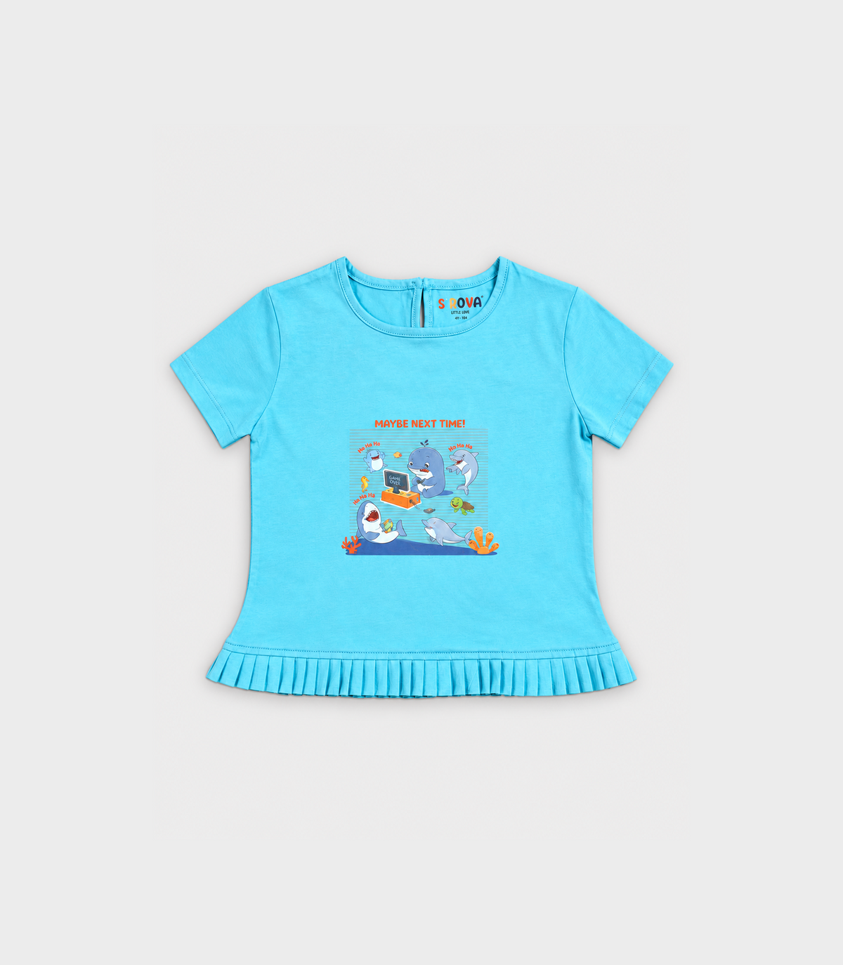 Teal Blue Frill T-Shirt
